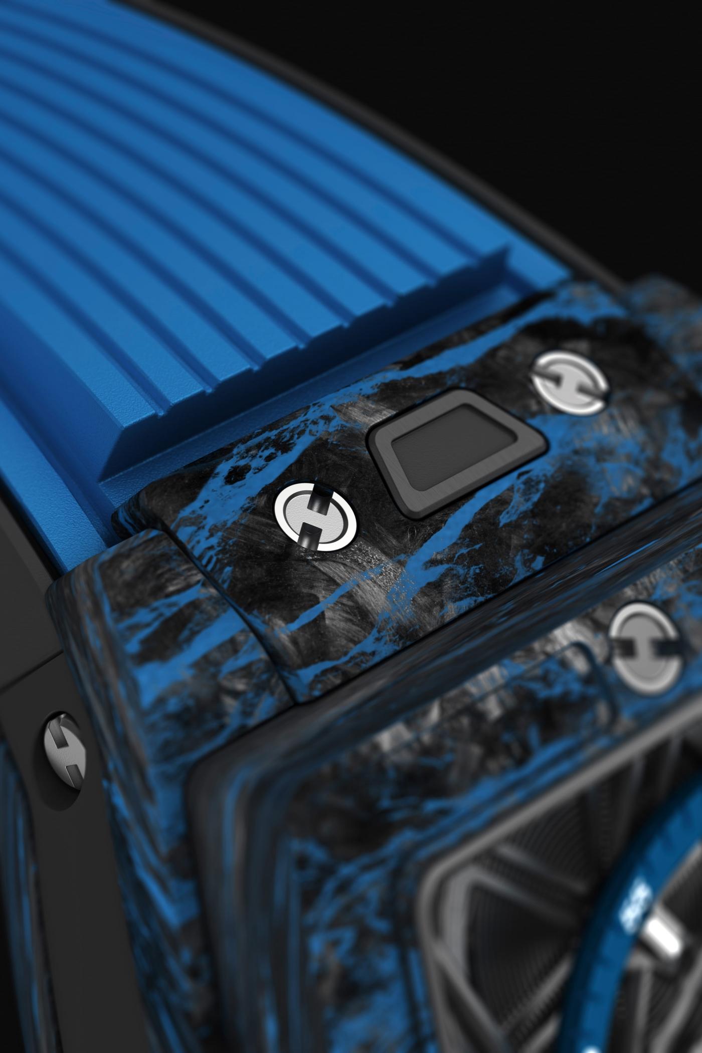 Strap close-up of the Spirit of Big Bang Tourbillon Carbon Blue