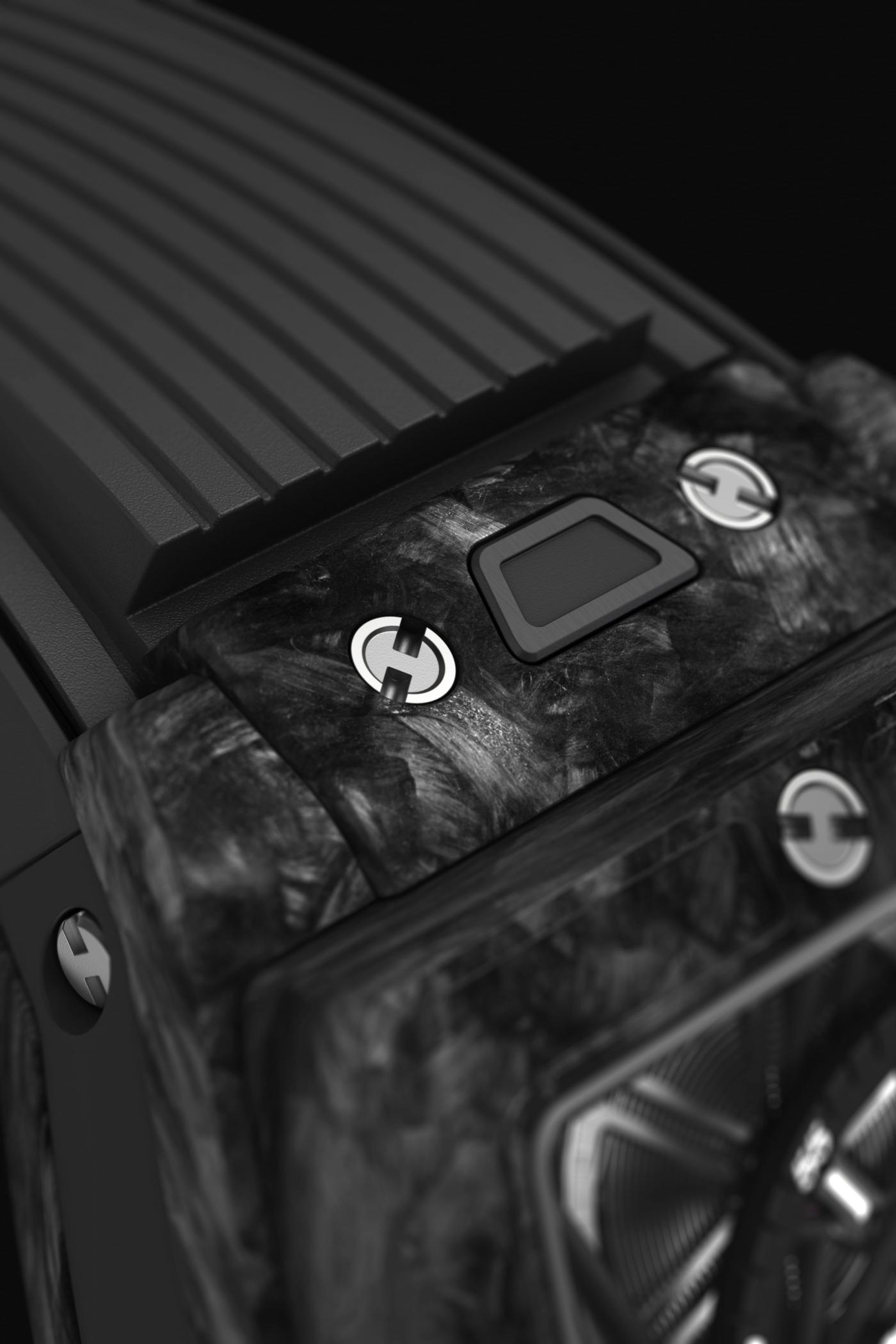 Strap close-up of the Spirit of Big Bang Tourbillon Carbon Black