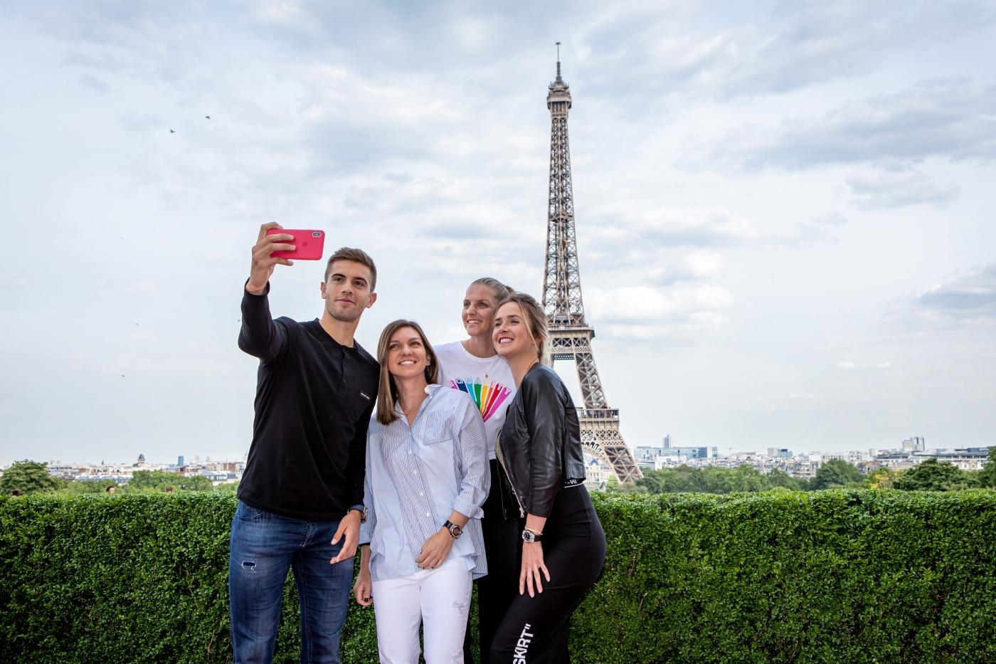 Borna Coric, Simona Halep, Karolina Pliskova and Elina Svitolina