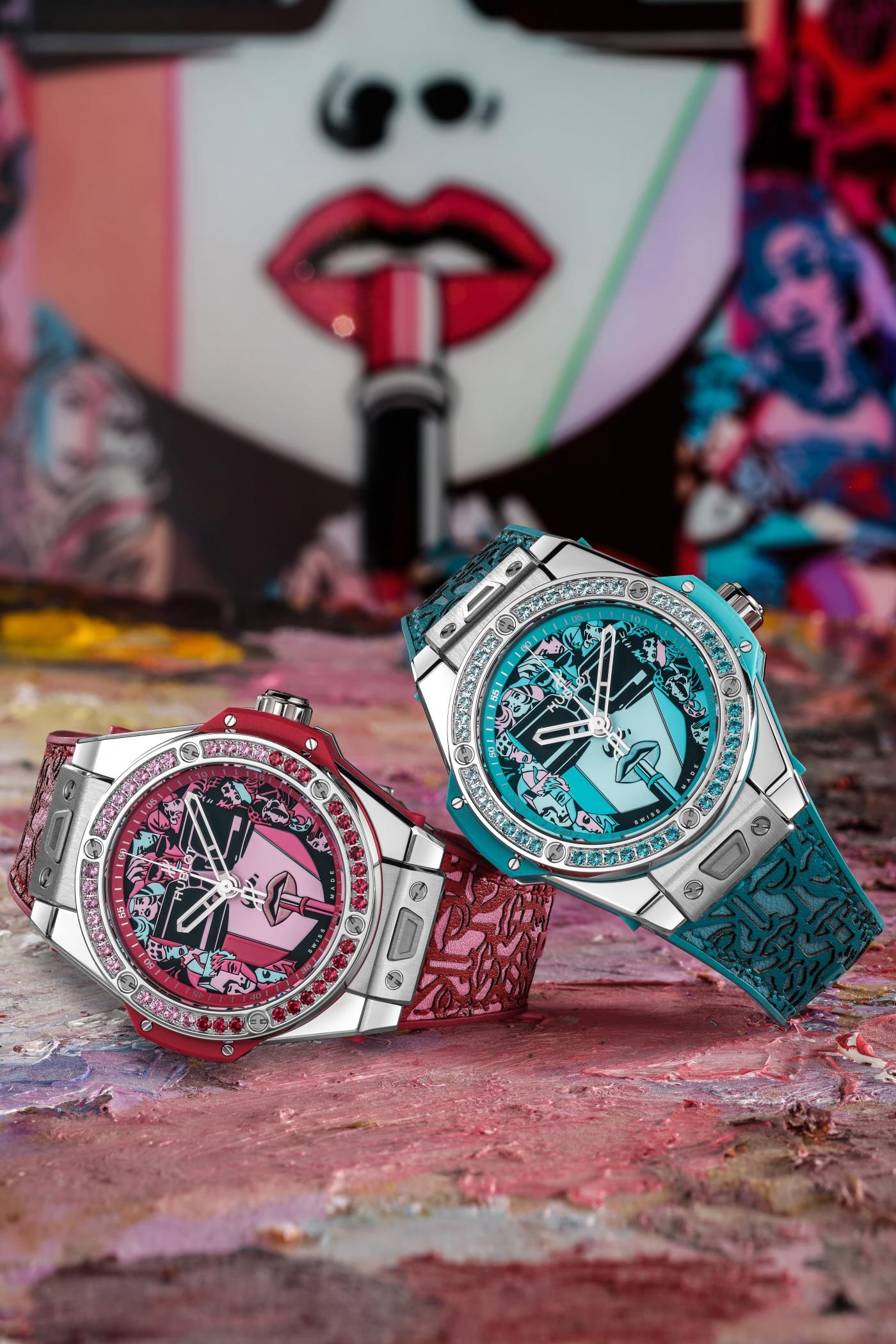 Big Bang One Click 39mm Marc Ferrero in Turquoise and Red
