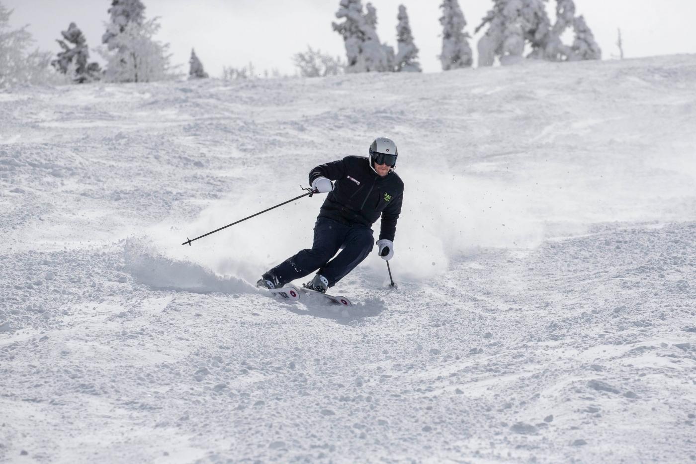 Bode Miller skiing in Aspen