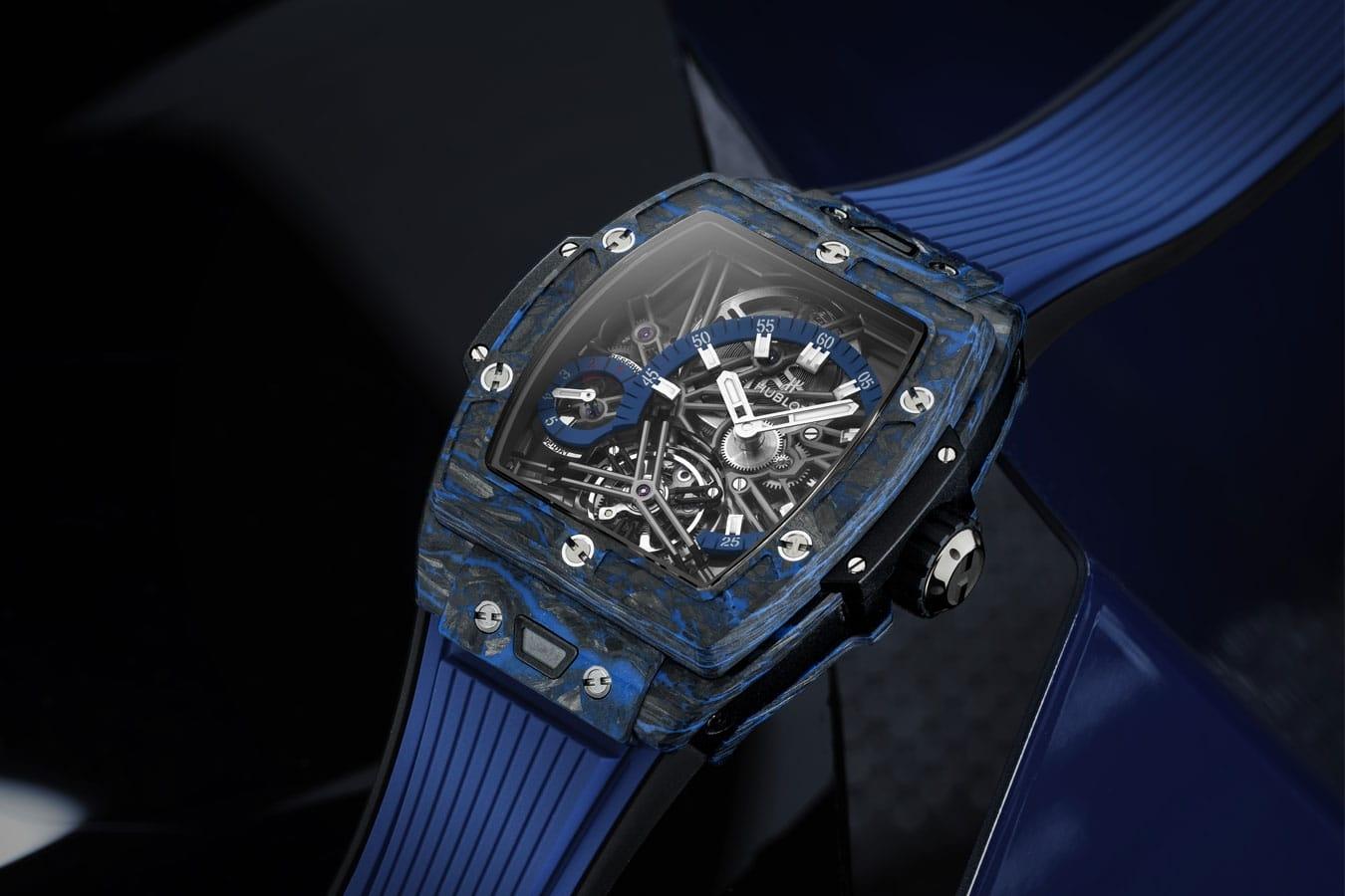 Spirit of Big Bang Tourbillon Carbon Blue - side view