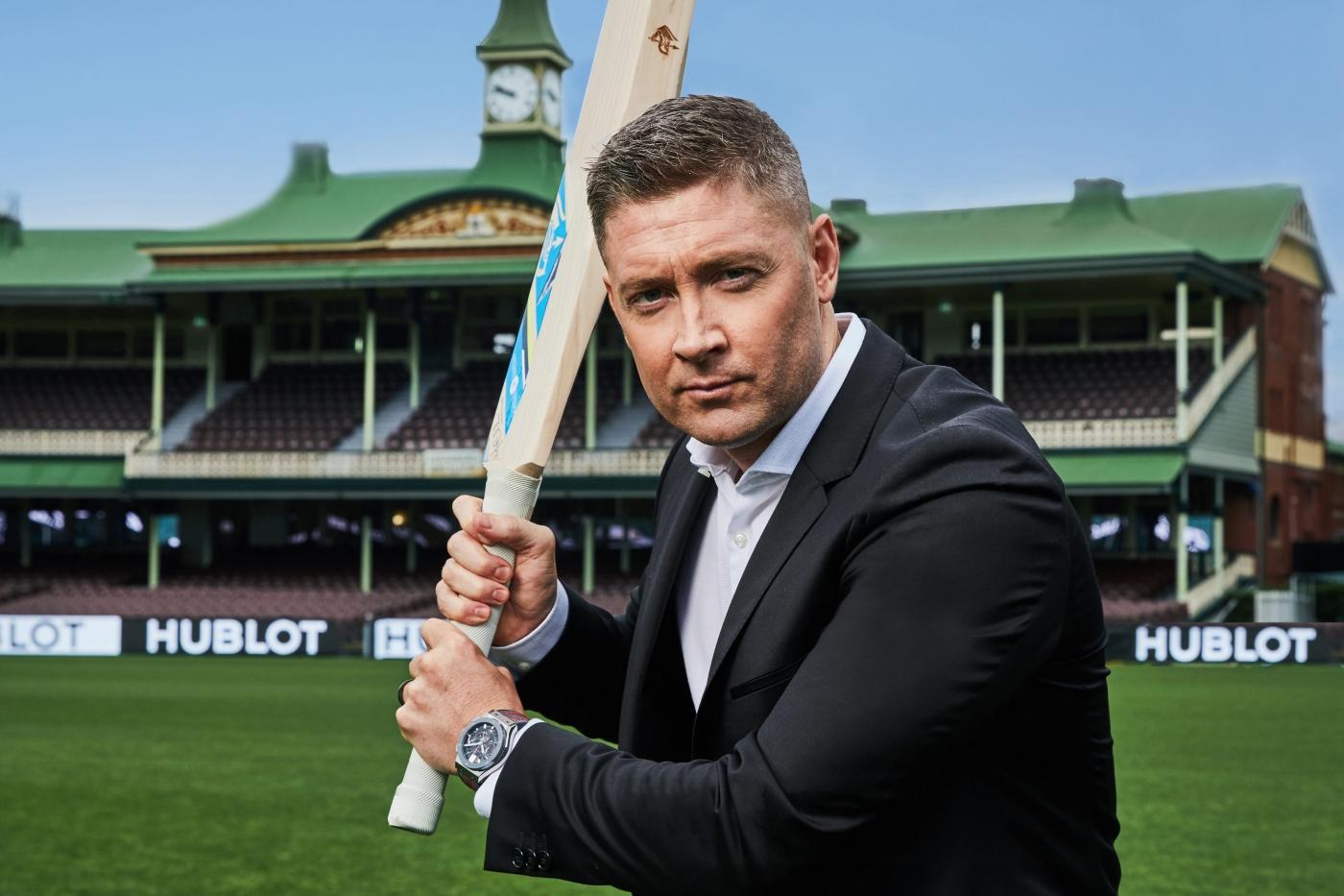 Hublot ambassador Michael Clarke with the ICC Watch
