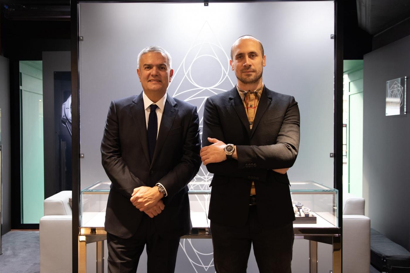 Ricardo Guadalupe and Maxime Buchi at Harrods