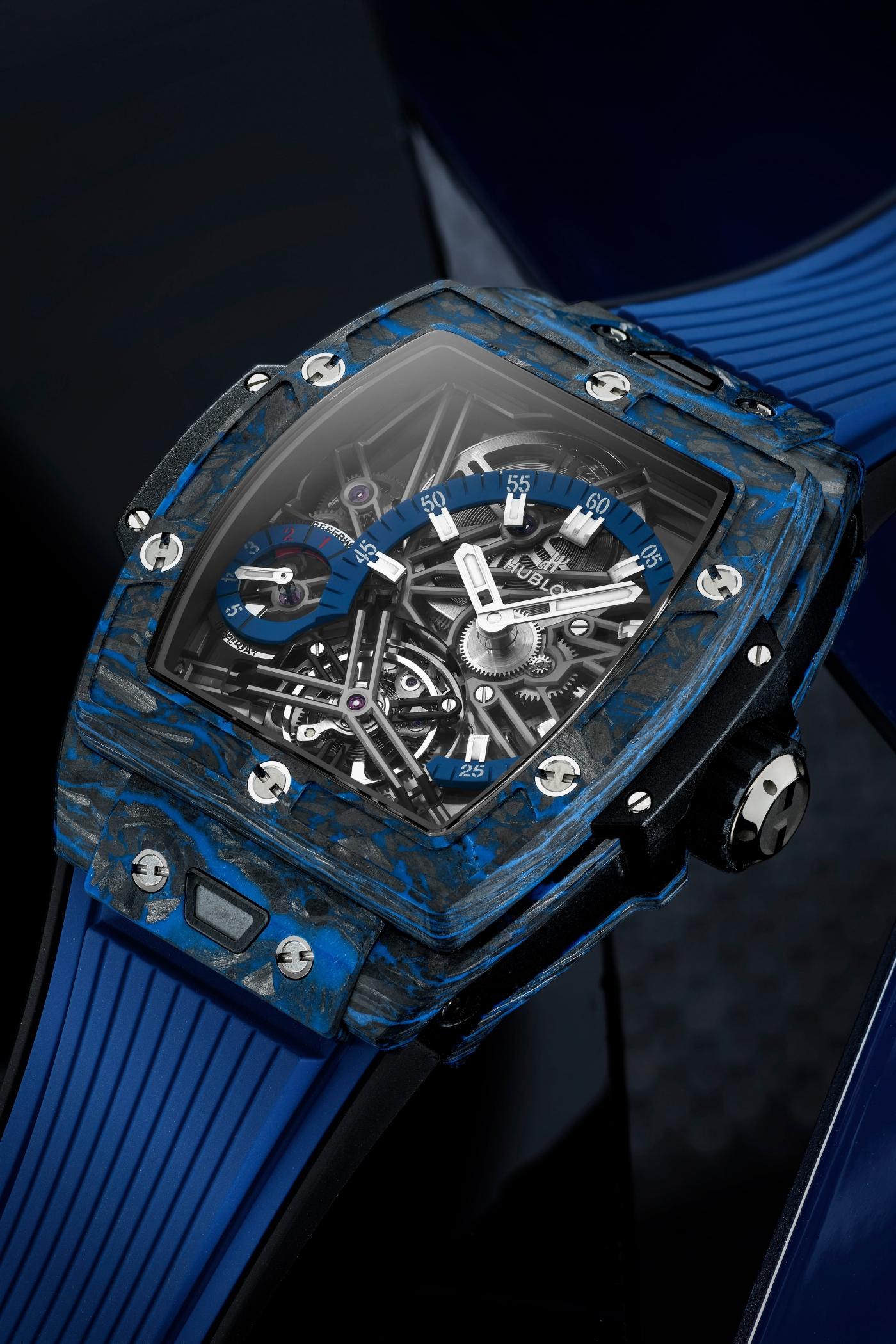 Case back of the Spirit of Big Bang Tourbillon Carbon Blue