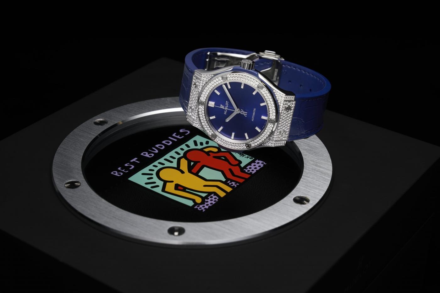 Hublot Classic Fusion Blue Full Pavé Best Buddies