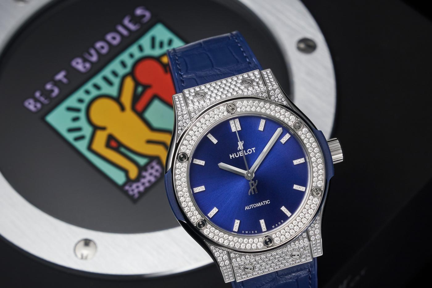 Hublot Classic Fusion Blue Full Pavé Best Buddies