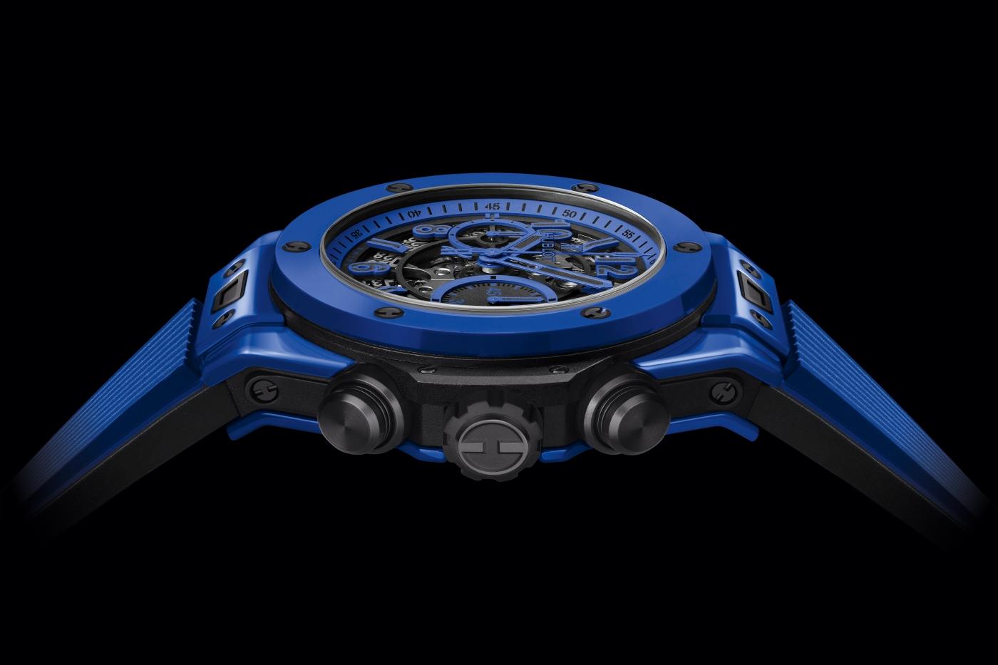 Big Bang Unico Blue Magic 45 mm, side view