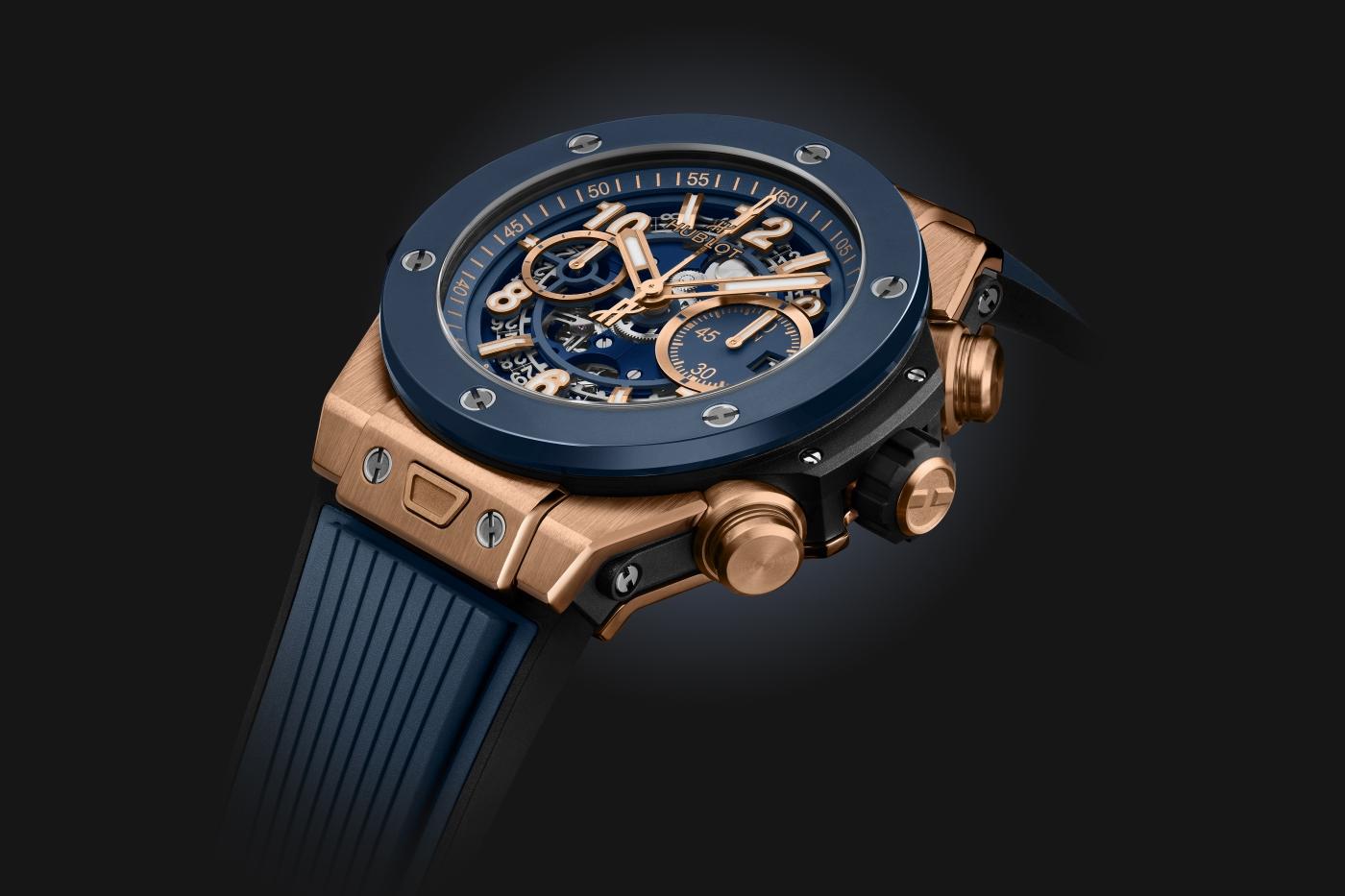 big bang unico king gold blue ceramic 44 mm
