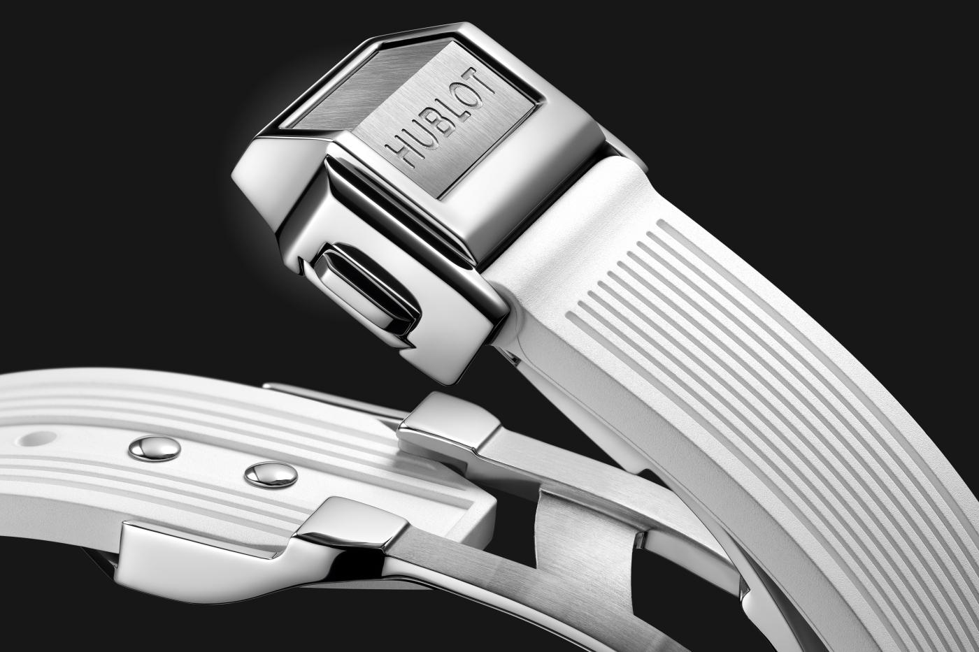 Big Bang One Click Steel White Full Pavé 33 mm