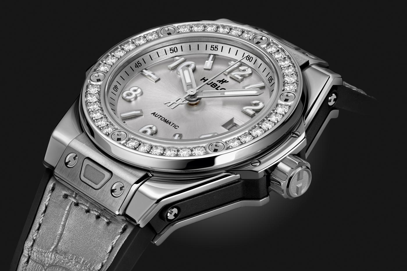 Big Bang One Click Monochrome Steel Diamonds 33 mm
