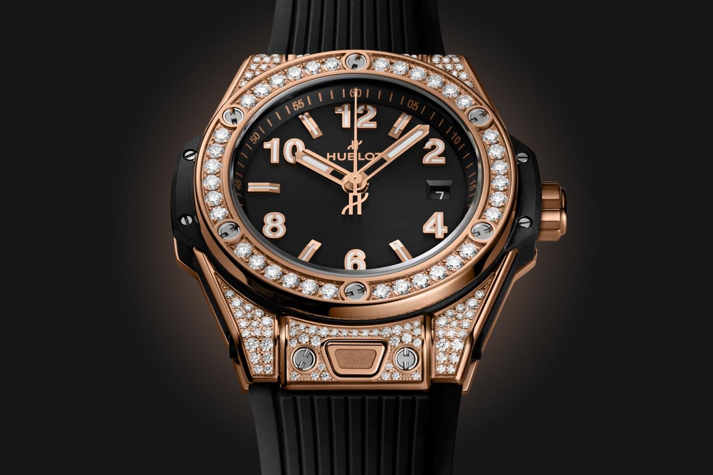 Big Bang One Click King Gold Pavé 33 mm