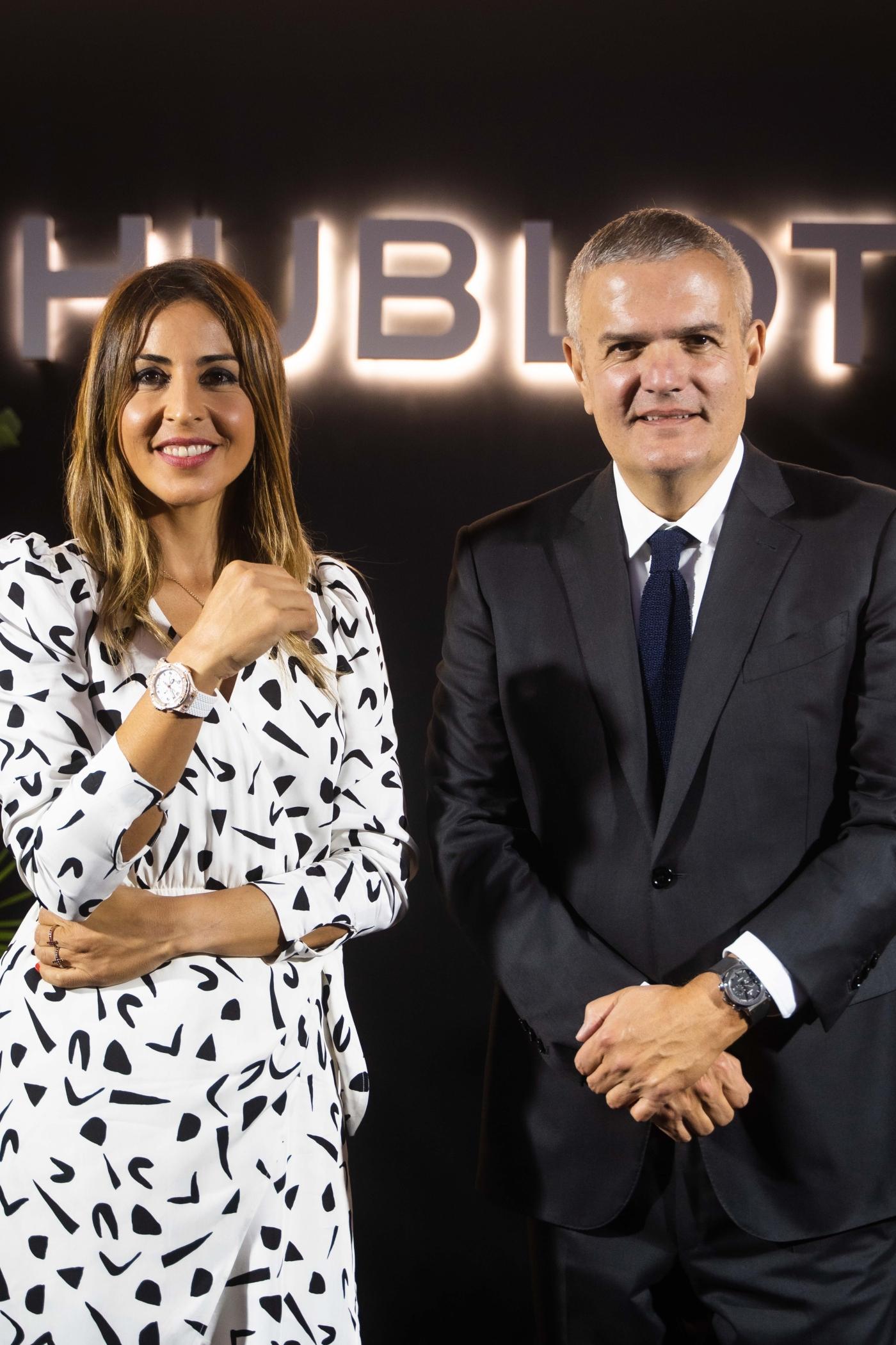 Noemi de Miguel and Hublot CEO Ricardo Guadalupe
