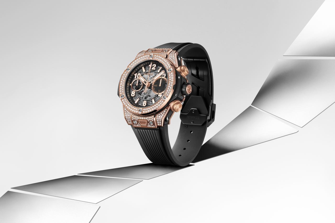 Big Bang Unico King Gold Pavé 42 mm