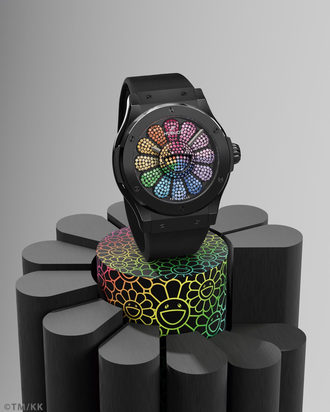 Classic Fusion Takashi Murakami Black Ceramic Rainbow 45 mm