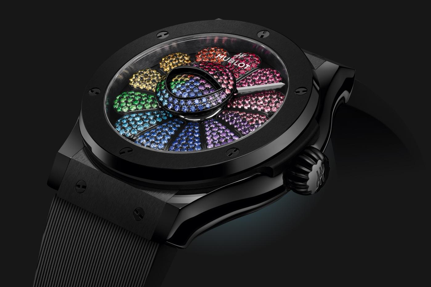 Classic Fusion Takashi Murakami Black Ceramic Rainbow 45 mm