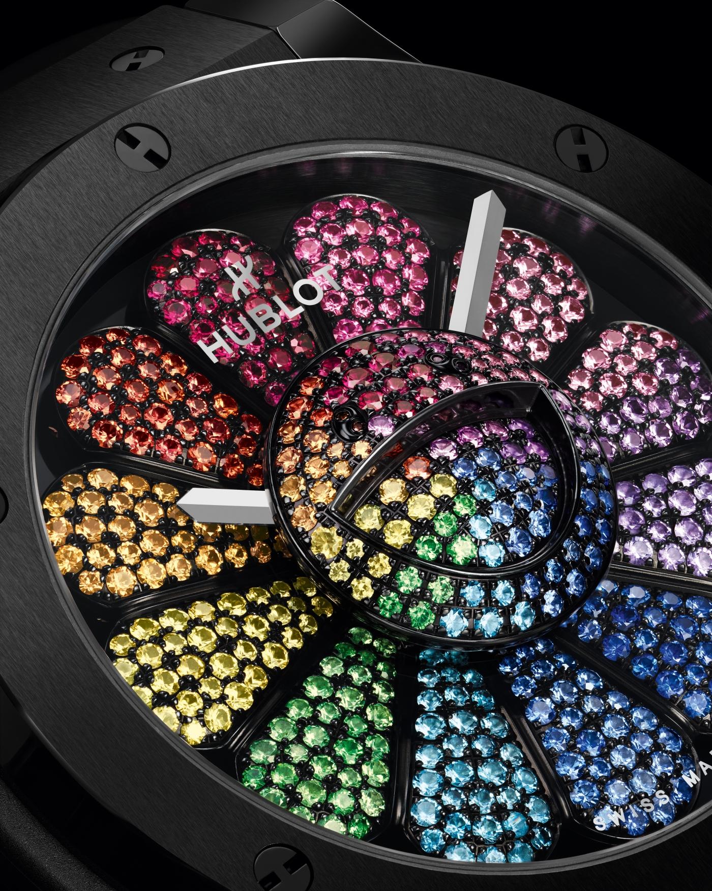Classic Fusion Takashi Murakami Black Ceramic Rainbow 45 mm