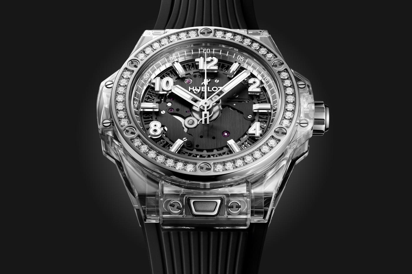 Big Bang One Click Sapphire Diamonds Black Dial 39 mm