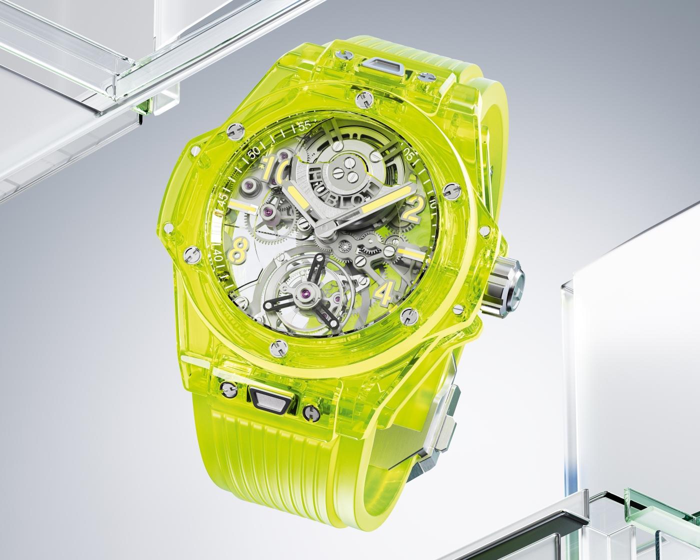 Big Bang Tourbillon Automatic Neon Saxem 44 mm - front view