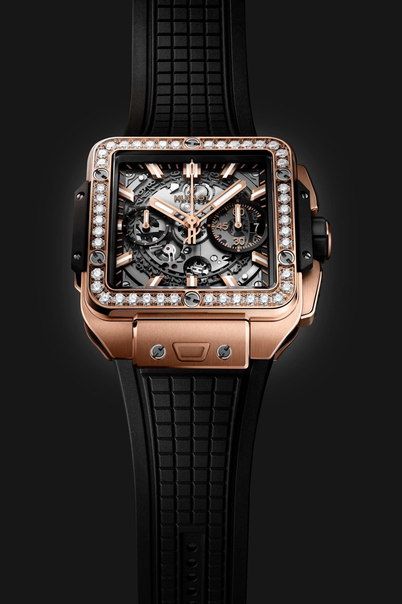 Square Bang Unico King Gold Diamonds 42 mm