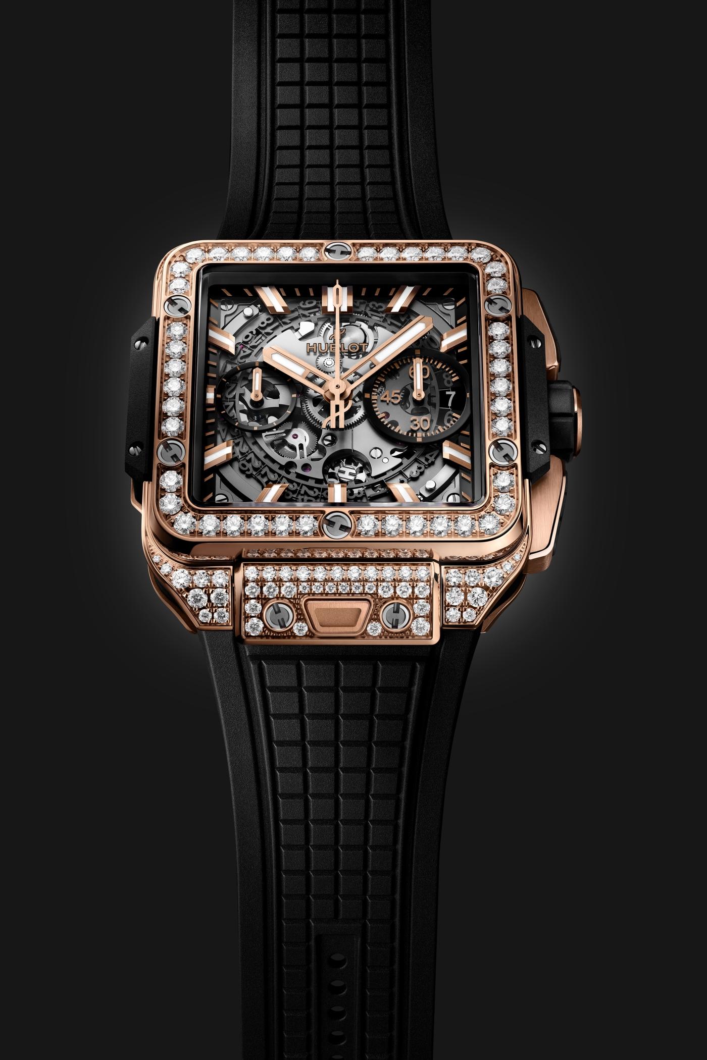 Square Bang Unico King Gold Pavé 42 mm