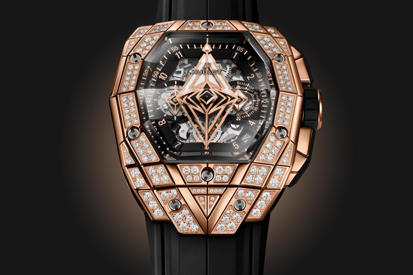 Spirit of Big Bang Sang Bleu King Gold Pavé 42 mm
