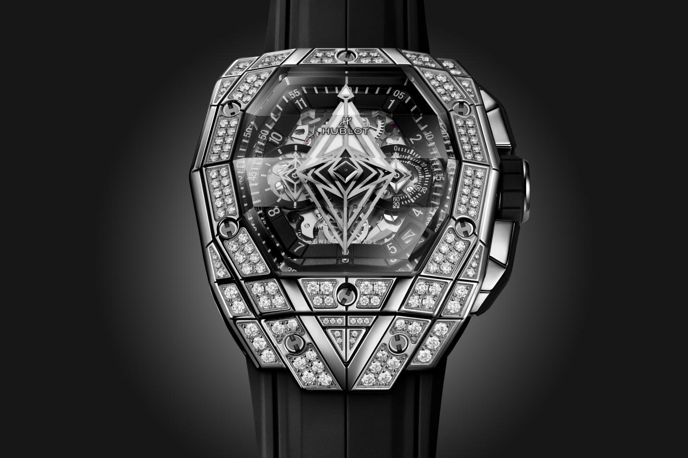 Spirit of Big Bang Sang Bleu Titanium Pavé 42 mm
