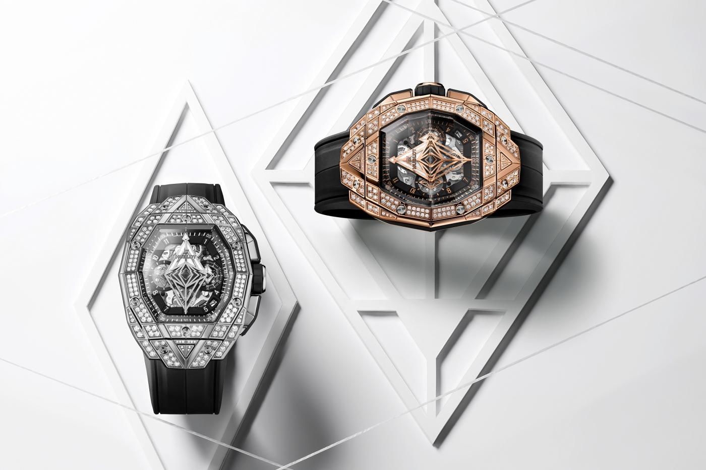 Spirit of Big Bang Sang Bleu Titanium Pavé & King Gold Pavé 42 mm