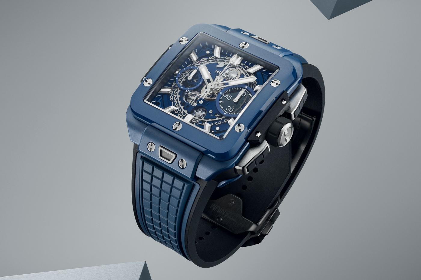 Square Bang Unico Blue Ceramic 42 mm