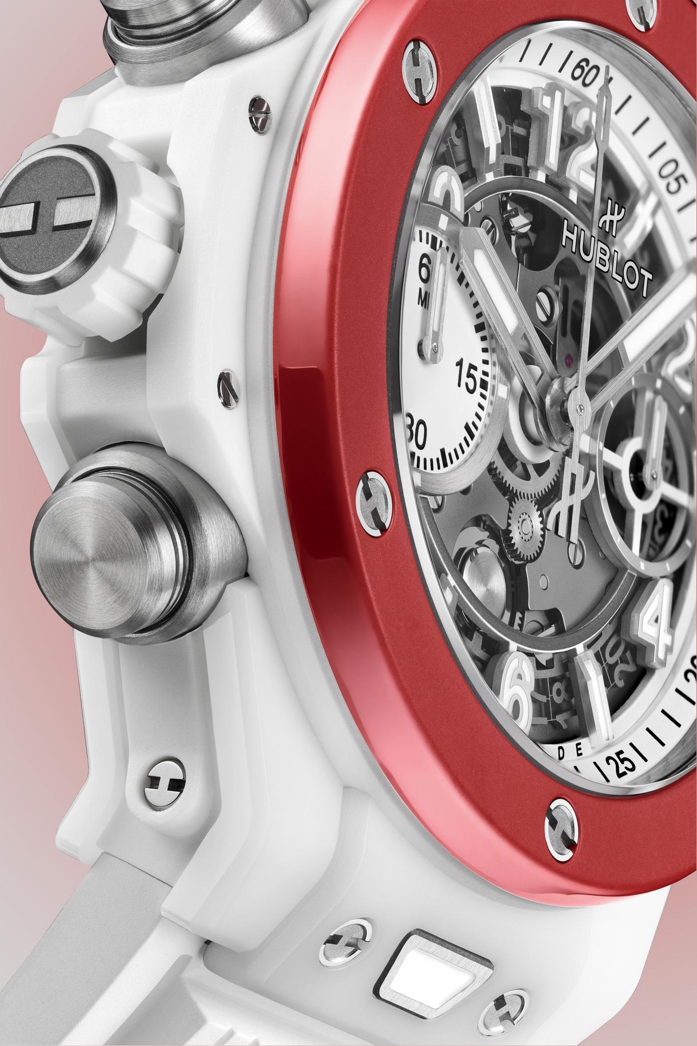 Big Bang Unico Left Handed White Ceramic 42 mm - Close Up 2