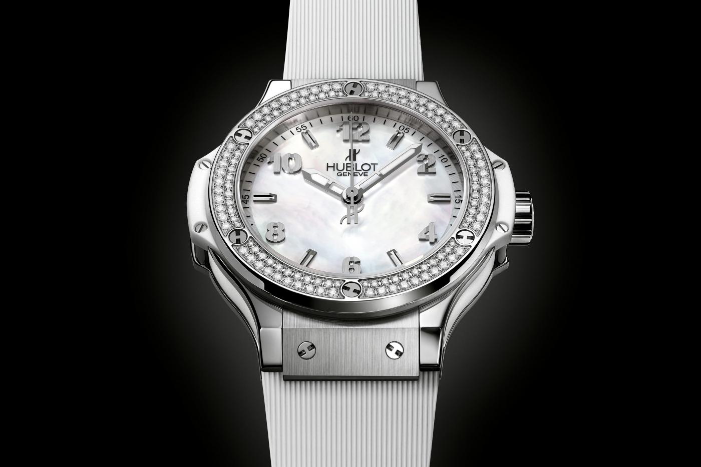 Big Bang All White Diamonds Mother of Pearl 38 mm, bottom view