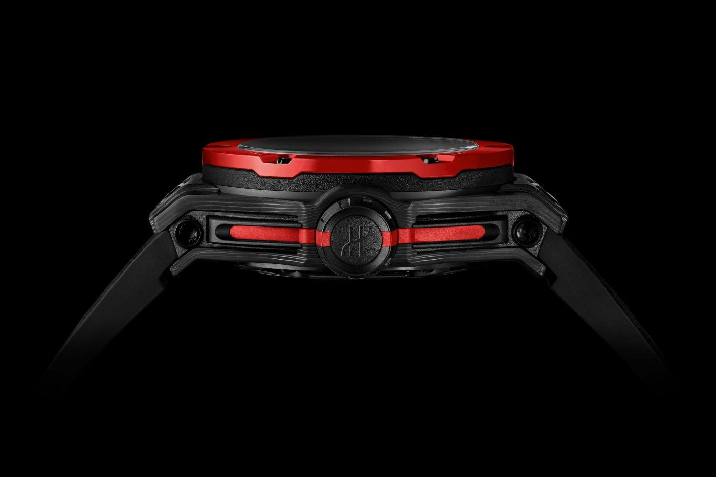 Big Bang Ferrari Unico Carbon Red Ceramic 45 mm, side view