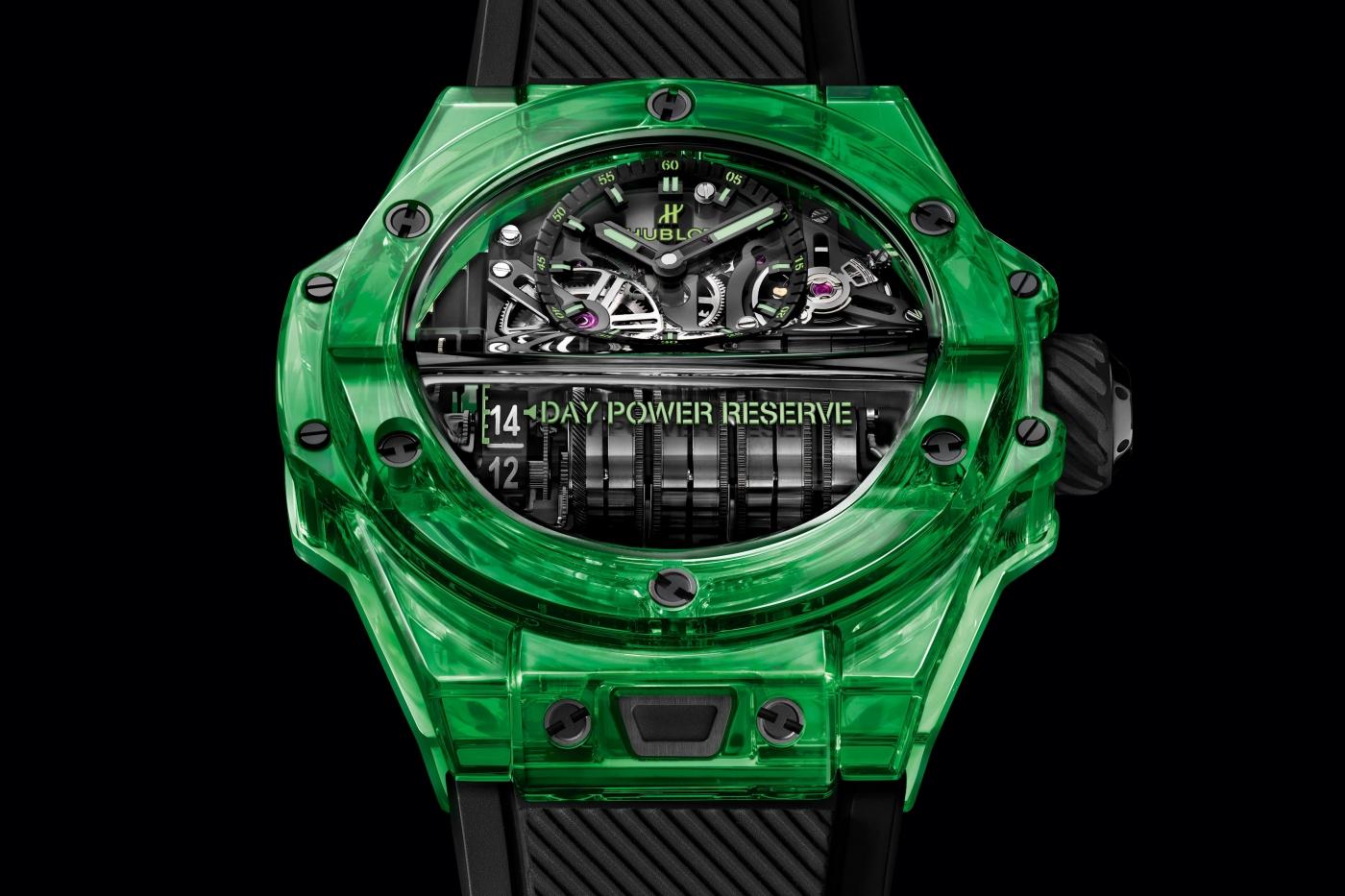 Big Bang MP-11 Power Reserve 14 Days Green Saxem 45 mm, bottom view