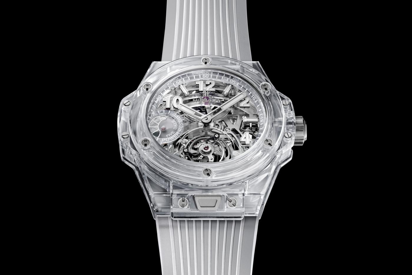 Big Bang Tourbillon Power Reserve 5 days Sapphire 45 mm, bottom view