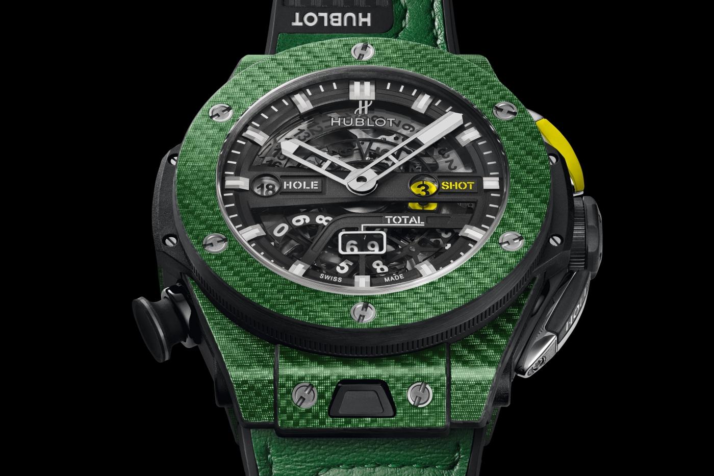 Big Bang Unico Golf Green Carbon 45 mm, bottom view