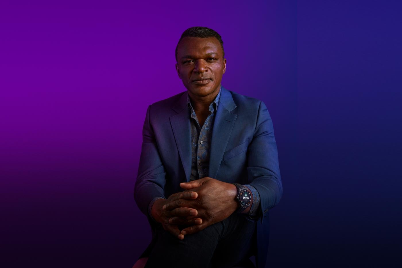 Marcel Desailly wears the Big Bang e UEFA Euro 2020