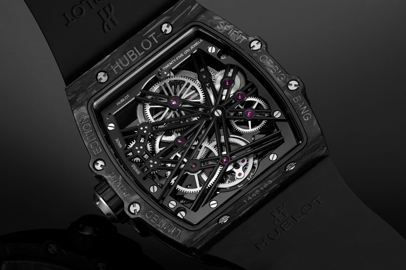 Spirit of Big Bang Tourbillon Carbon Black 42 mm, back view