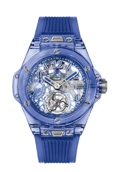 Big Bang Tourbillon Power Reserve 5 days Blue Sapphire 45 mm, front view