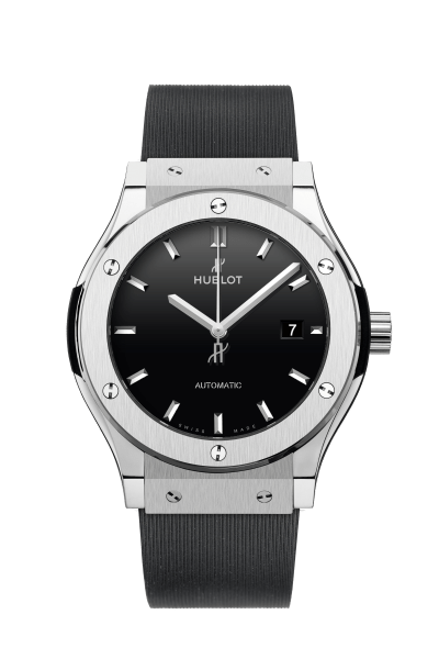 Classic-Fusion-Titanium-Black-Shiny-on-Rubber-42-mm