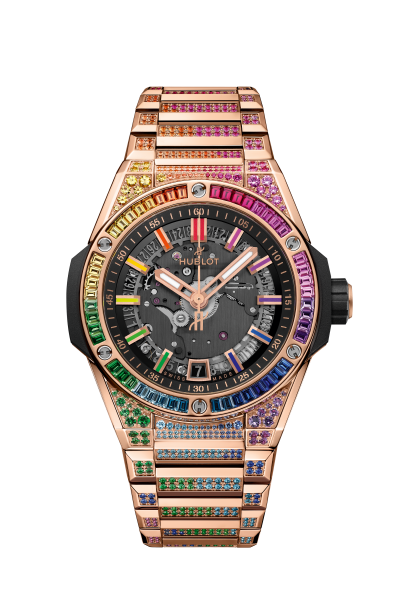 Big Bang Integrated Time Only King Gold Rainbow 40 mm - front view