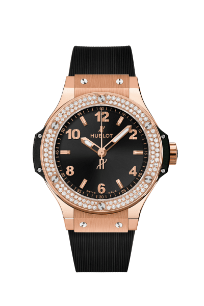 Big Bang Gold Diamonds 38 mm, front view 