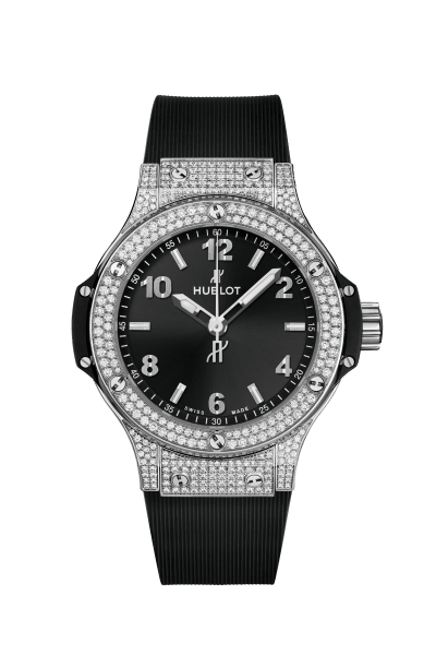 Big Bang Steel Pavé 38 mm, front view 