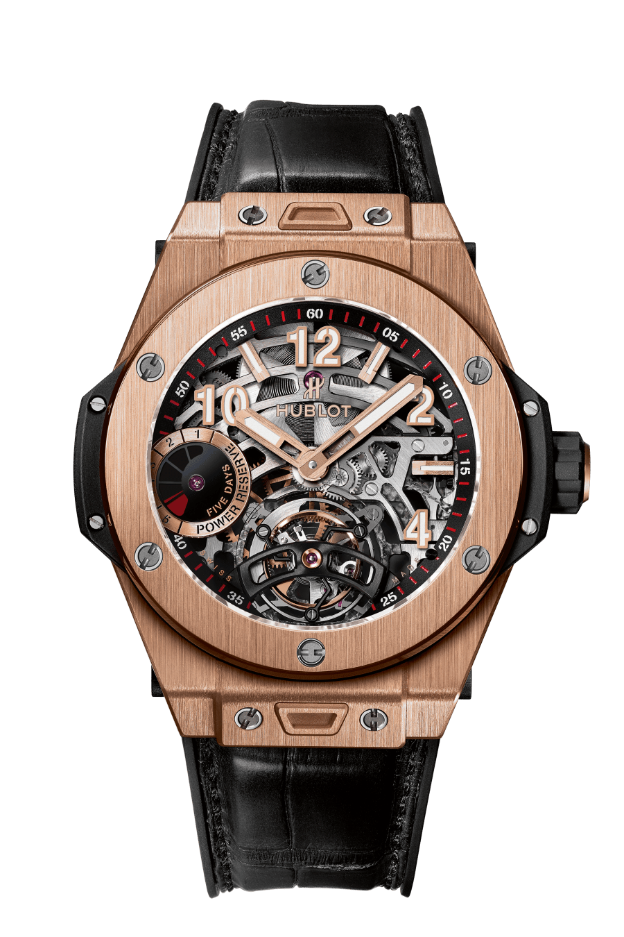Big Bang Tourbillon Power Reserve 5 days King Gold 45 mm, front view