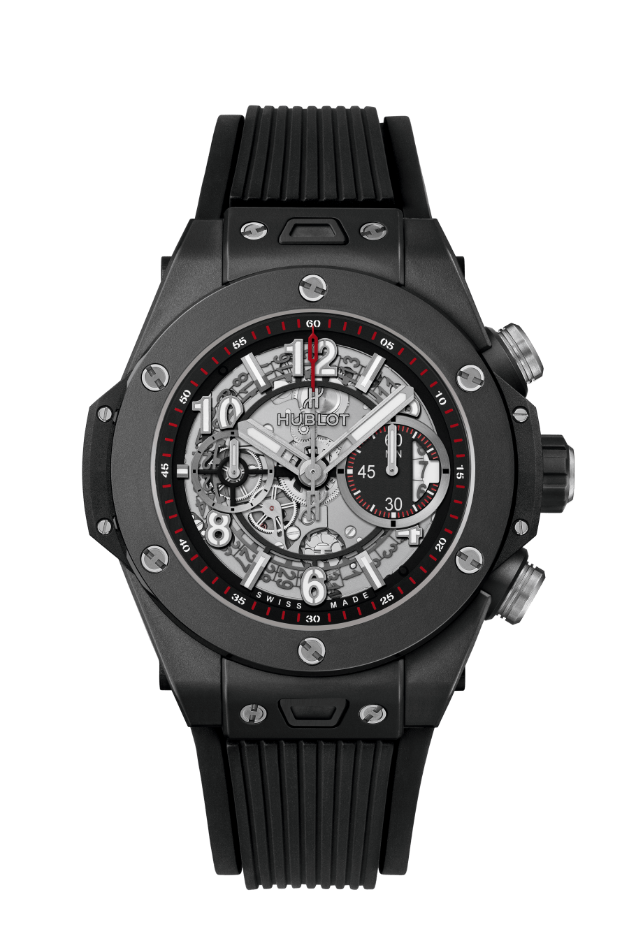 Big Bang Unico Black Magic 45 mm, front view