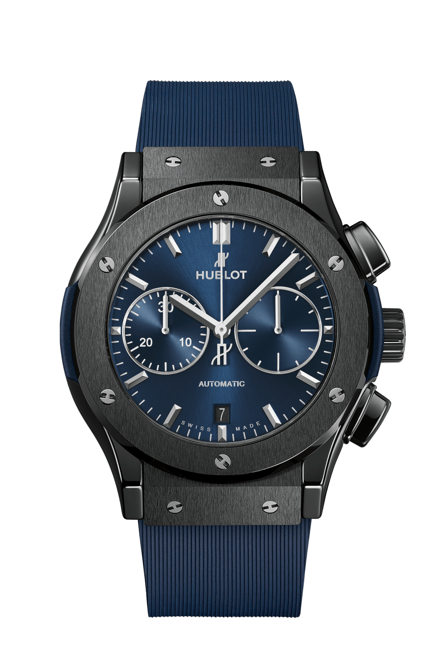 Classic Fusion Ceramic Blue Chronograph 45 mm - front view