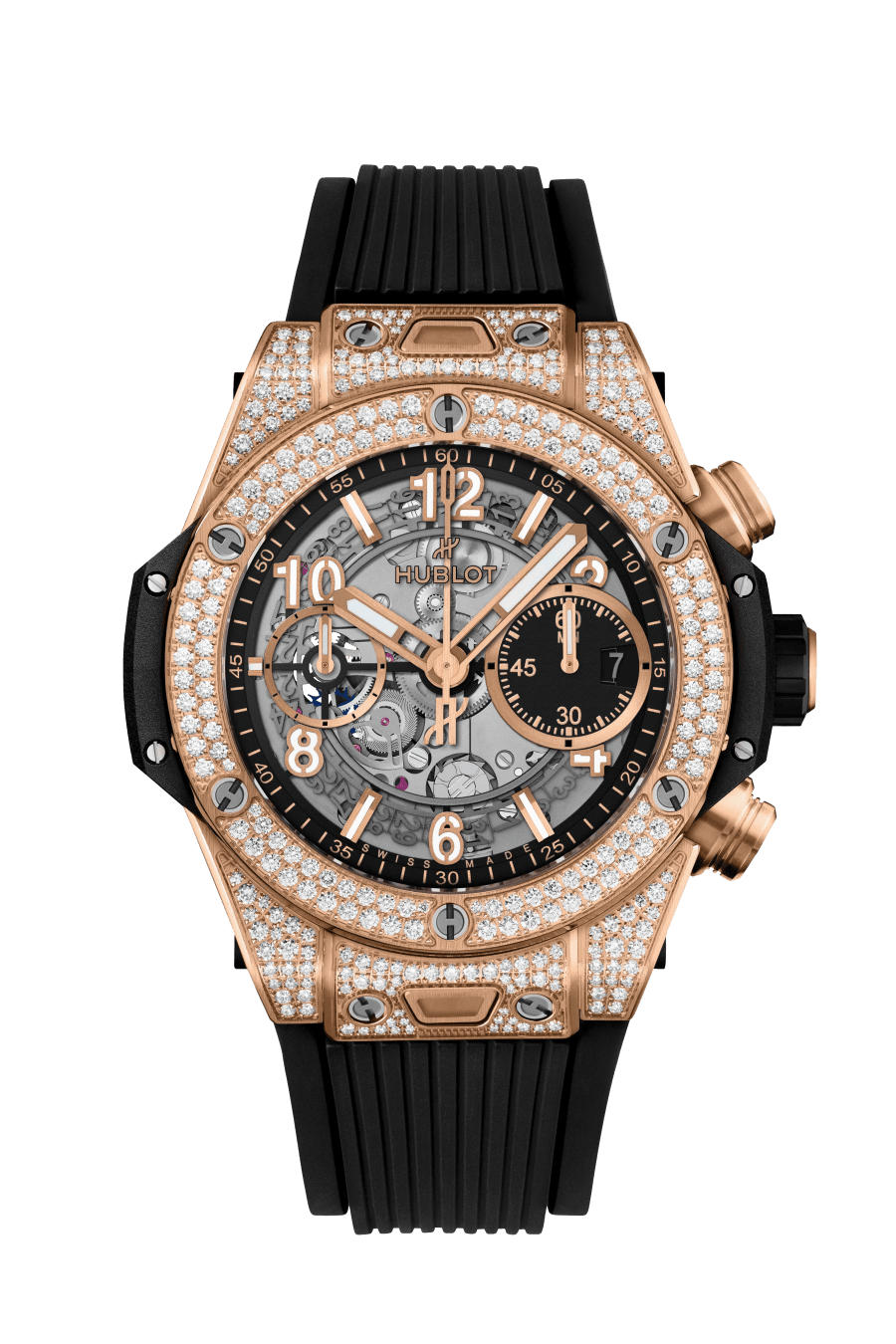 Big Bang Unico King Gold Pavé 42 mm