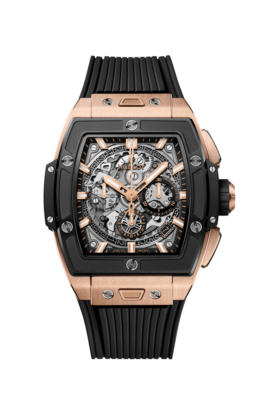 Spirit of Big Bang King Gold Ceramic 42 mm, front view 