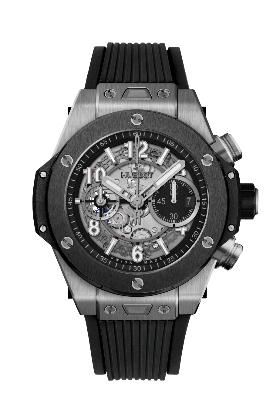big bang unico titanium ceramic 44 mm front view