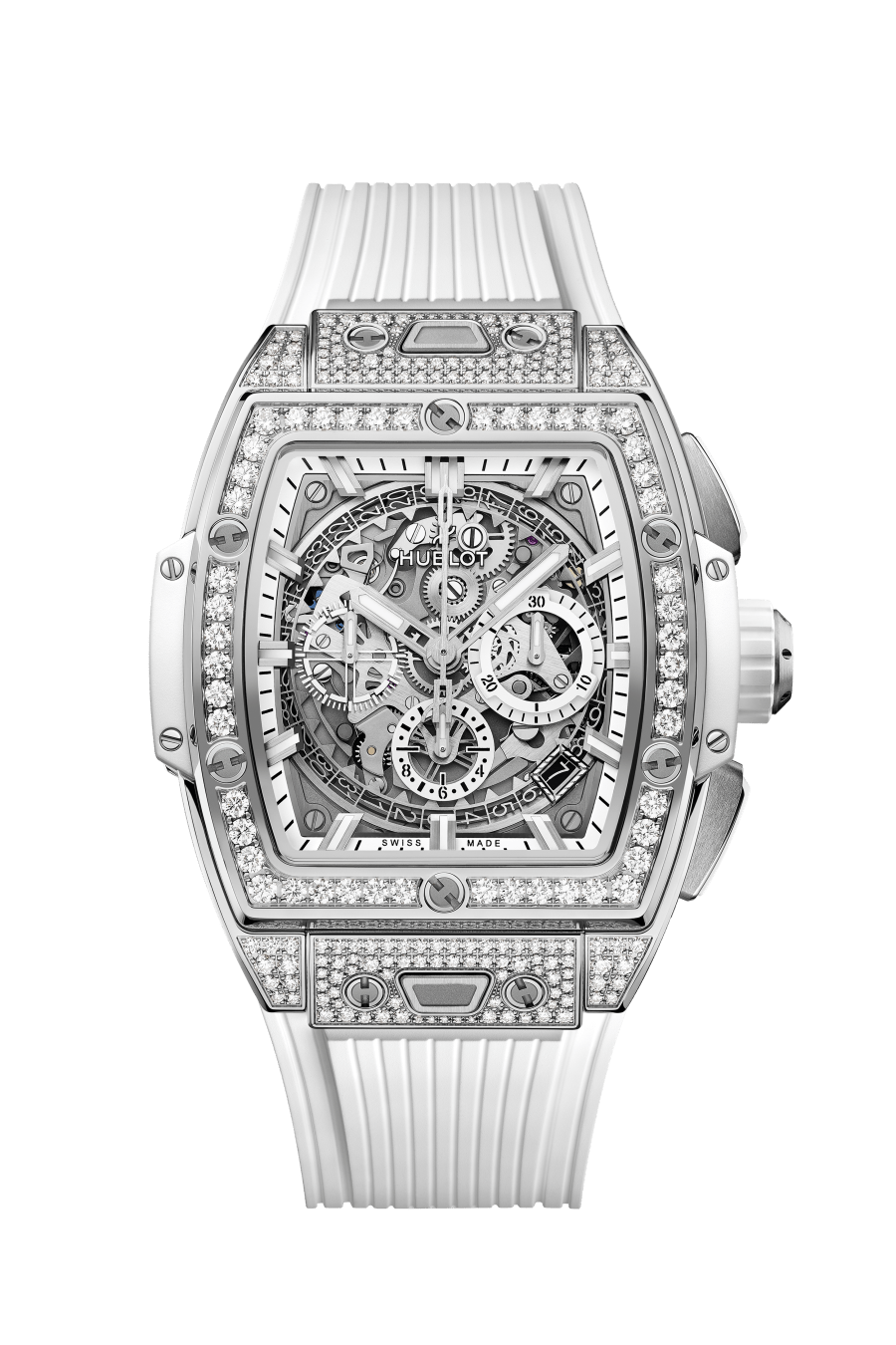Spirit of Big Bang Titanium White Pavé 42 mm