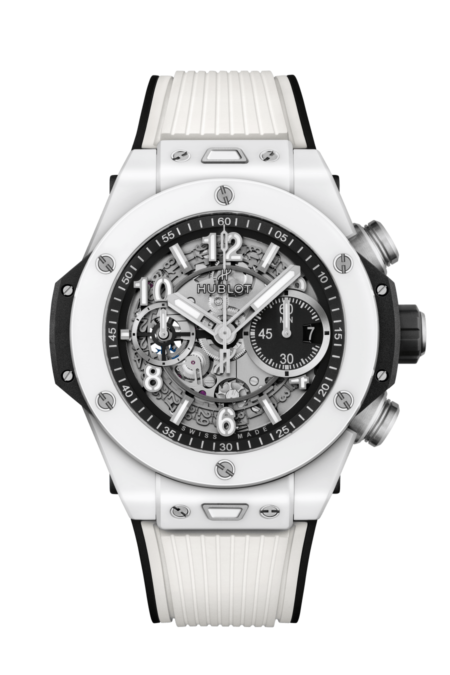 Big Bang Unico White Ceramic 44 mm soldier shot